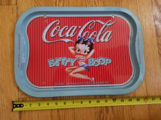 Betty Boop Coca Cola Serving Tray Wall Hanging Tin Metal Wall Sign Cute