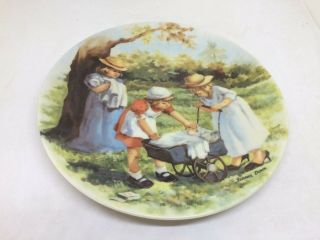 8½” Knowles “office Hours” Collector Plate - Signed By Jeanne Down’s Buggy Girls