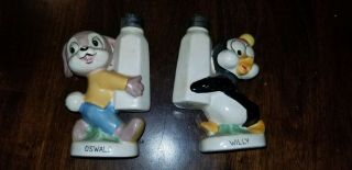 Walter Lantz Productions Vintage 1958 Salt & Pepper Oswald And Willy