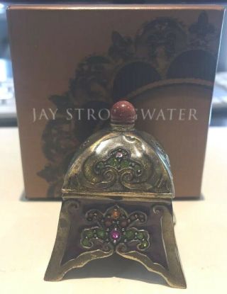 Jay Strongwater Swarovski Multi Jeweled Trinket Box