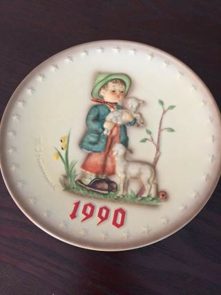 Vintage 1990 Goebel Hummel 286 20th Annual Plate Series 7.  5” Shepherd Boy
