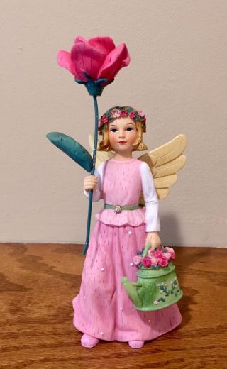 Wildflower Angels Figurine Roses For June By Kathy Killip For Demdaco 2002