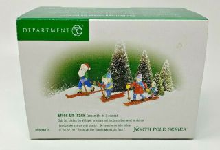 Dept 56 North Pole Series Accessory Elves On Track Set Of 3 56714 18 - 2175