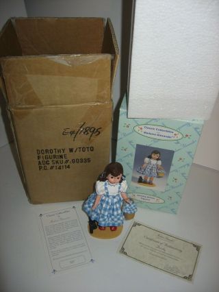 c1999 Madame Alexander Wizard of Oz Dorothy w/ Toto Figurine w/ Box Papers 3