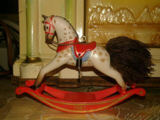 Hallmark Ornament 1981 Rocking Horse 1 First In Series - No Box
