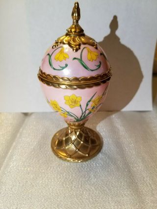 House Of Faberge Musical Egg Gold Plated & Hand Painted - Narcissus —tchaikovsky