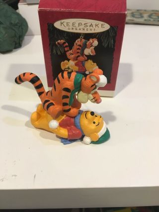 1994 Hallmark Keepsake Ornament " Winnie The Pooh And Tigger "