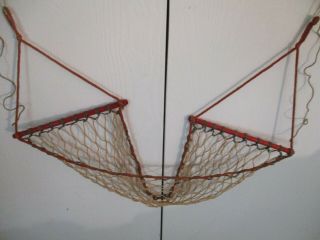 Vtg 1930s Doll Hammock - Macrame Woven - Suitable For A 18 " - 20 " Doll