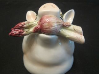 Vintage Fitz & Floyd FF Ceramic French Market Pig Head Wall Pocket Vase Planter 2