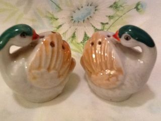 Vintage Made In Japan Swans Salt And Paper Shakers