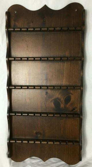 Vintage Wood Wall Hanging Souvenir Spoon Rack Holds 50 Spoons Ships Tomorrow