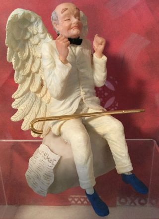 Studio Heavenly Angels Tom Rubel Retired Figurine Sculpture Mr Peabody Gold Cane