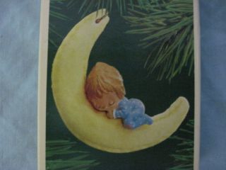 1983 Hallmark Betsey Clark Ornament Young Girl Sleeping On Moon