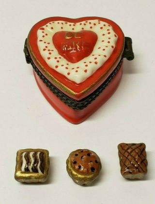 Valentine Be Mine Trinket Heart Box With Chocolate