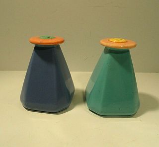 Mid - Century Modern Button Salt And Pepper Shakers