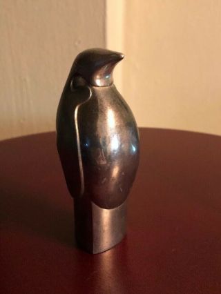 Vintage Dansk Designs Silver Penguin Figurine Statue Paperweight 3.  5” Tall