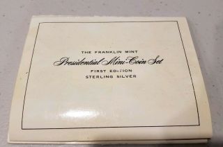 The Franklin Presidential Mini Coin Set First Edition Sterling Silver 7