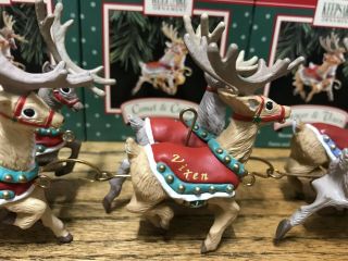1992 Santa And His Reindeer COMPLETE Hallmark Ornament 5