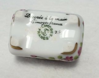 Peint Main Limoges France Trinket Box floral 2
