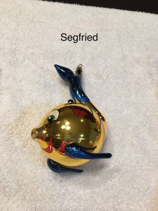 Vintage Christopher Radko Christmas Ornament - Sigfried/siegfried The Fish.