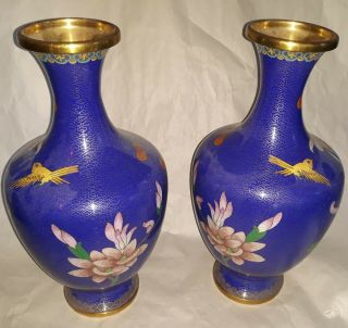 (2) Jingfa Cloisonne Vases 12 