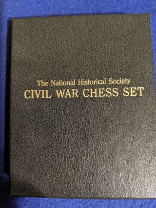 The National Historical Society Civil War Chess Set Info Cards C.  O.  A.  1983