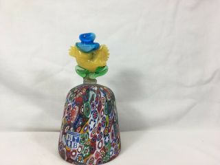 Millefiori Glass Clown Bell Highly Collectible Murano,  Italy 2