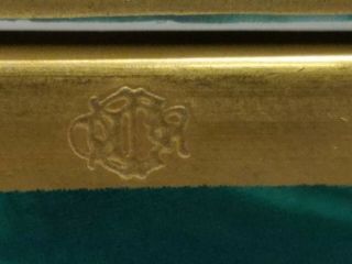 CHRISTIAN DIOR Vintage Gaudron Malachite Fine China 24kt Gold Trinket Box 6