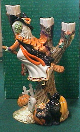 Fitz & Floyd Halloween Harvest Witch 3 - Candle Holder