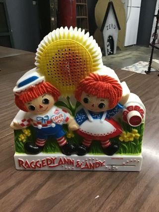 Vintage 1975 Childs Kids Raggedy Ann & Andy Am Radio By Bobbs Merrill Co.