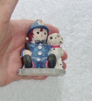 5 SIMON & SCHUSTER ENESCO RAGGEDY ANNE AND ANDY FIGURINES - FIREMAN & DOG,  ETC 5