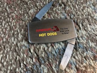 Zippo Advertising Knife Armour Hot Dogs The Dogs Kids Love To Bite