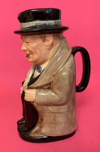 Winston Churchill Toby Mug Jug Pitcher By Royal Doulton.  D8360 - 8.  75 