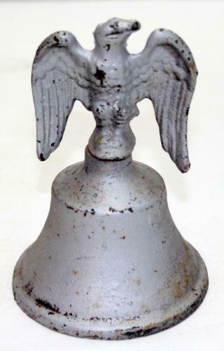Vintage Cast Iron Bell W/ Eagle On Top