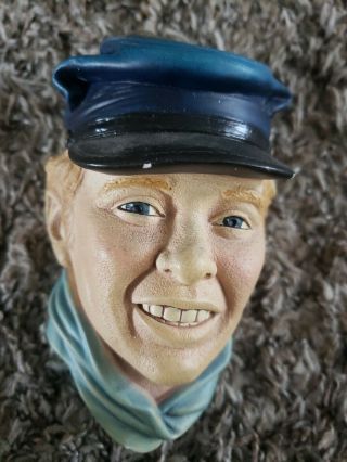 Vintage Bossons England Chalkware 1986 Head Drummer Boy Civil War