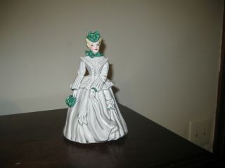 Florence Ceramics Figurine " Sarah " Gray And Green Pasadena,  Ca