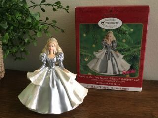 Hallmark Keepsake Ornament Collectors Club 1992 Happy Holidays Barbie Doll