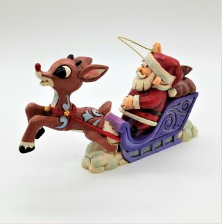 Jim Shore Santa and Rudolph The Red Nosed Reindeer Christmas Ornament 2015 3