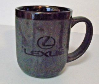 Lexus Coffee Tea Mug Cup Ceramic,  Black & Gray With Black Logo