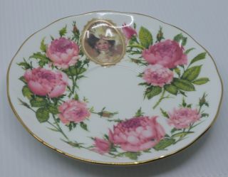 1991 FINE CHINA TEA CUP & SAUCER,  AVON HONOR SOCIETY,  MRS.  ALBEE,  PINK ROSES 4