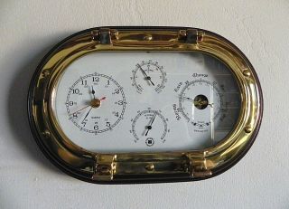 Bey - Berk Brass Porthole Nautical Clock