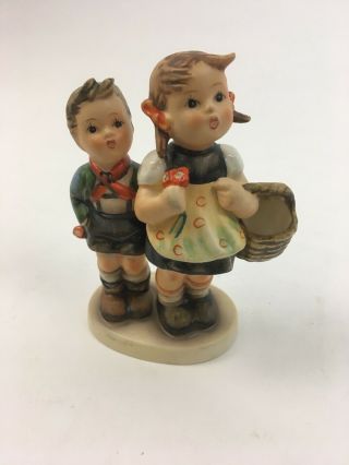 Goebel Mi Hummel To Market Boy And Girl With Basket Figurine 49 3/0