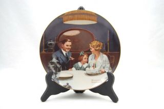 " The Birthday Wish " Knowles Plate Norman Rockwell