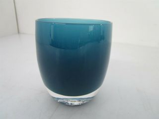 Glassybaby " Skinny Dip " Studio Art Glass Hand Crafted Candle Tumbler Votive