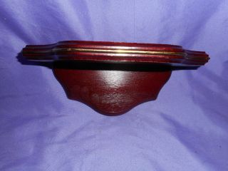 Vintage Homco Home Interior Wood Wooden Wall Shelf 10 " With Plate Slot