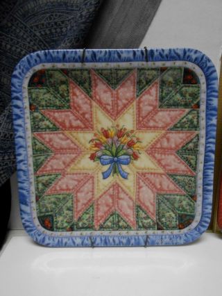Bradford Exchange Mary Ann Lasher Cherished Traditions The Star Quilt Plate
