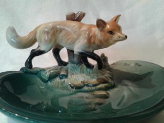 Vintage Napco Red Fox Ceramic Dish B4395 3