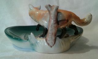Vintage Napco Red Fox Ceramic Dish B4395 4