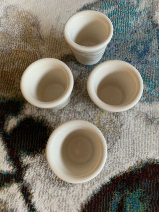 Longaberger Votive Candle Holder Pottery Woven Traditions Ivory USA Set Of 4 2