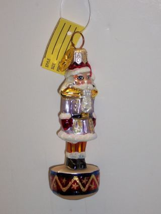 Christopher Radko " Grand Stand " 00 - 525 - 0 Nutcracker On Drum Glass Ornament